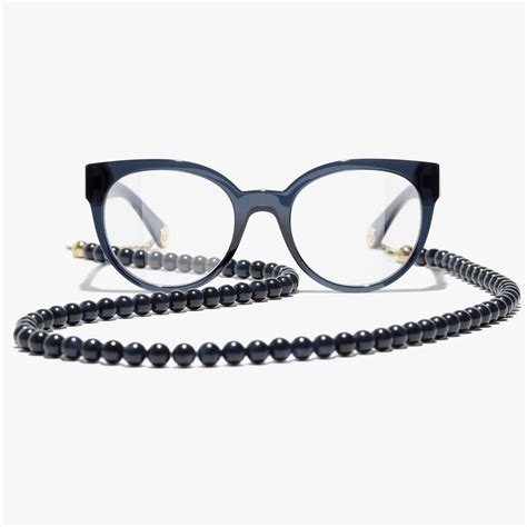 blue Chanel eyeglasses